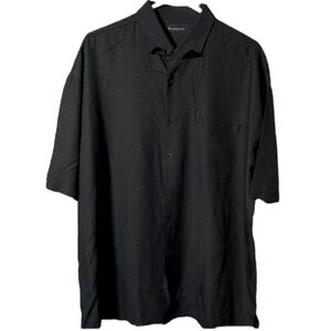 Marquise Black Button down short sleeve shirt Size XL